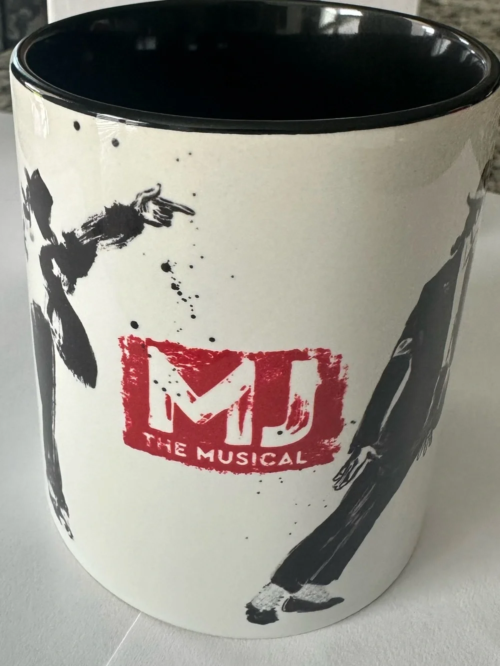 Official MJ The Musical Broadway Souvenir Coffee Mug Michael Jackson Silhouette